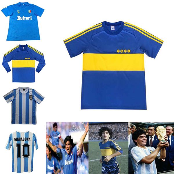 

maradona retro boca junior maradona football shirt 1978 1981 1986 1987 retro football shirt, Black;yellow