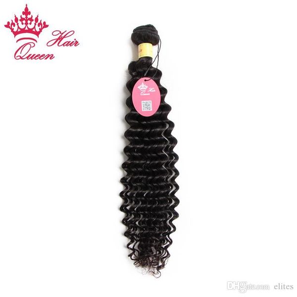 

queen hair products peruvian curly hair deep wave virgin hair 1pc lot 12-28inch in stcok quality, Black