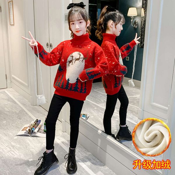 

neck sweater round autumn / winter 2020 cuhk children's foreign sle girls' pullover knitted bottomcoat, Blue