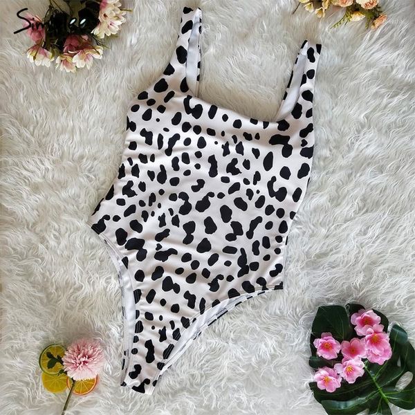 

simplee leopard snake print one piece women bikini high cut summer swimwear female swimsuit beach wear sports playsuits1, White;black