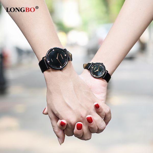 

2020 longbo fashion lovers simple watches luxury leather men women watches casual couple watches waterproof hombre mujer 5056, Slivery;brown