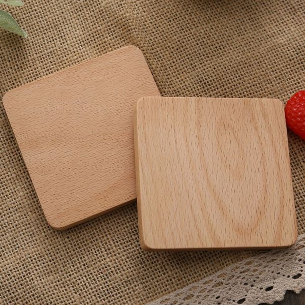 Tovaglietta in legno Cuscinetto per tazza da tè e caffè Supporto per tazza da caffè Pad resistente al calore Piatto in legno resistente per tazze