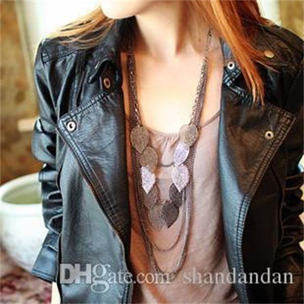 

leaf hipping beautiful women's fashion jewelry stray metal necklace