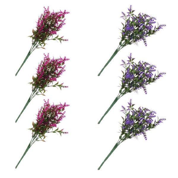 

6pcs lavender artificial flowers farmhouse decoration faux plant decoration