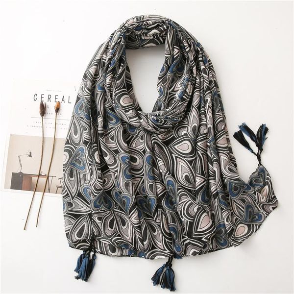 

scarves designer winter women scarf printed spring shawls and wraps muslim hijab 180x90cm bandana foulards, Blue;gray