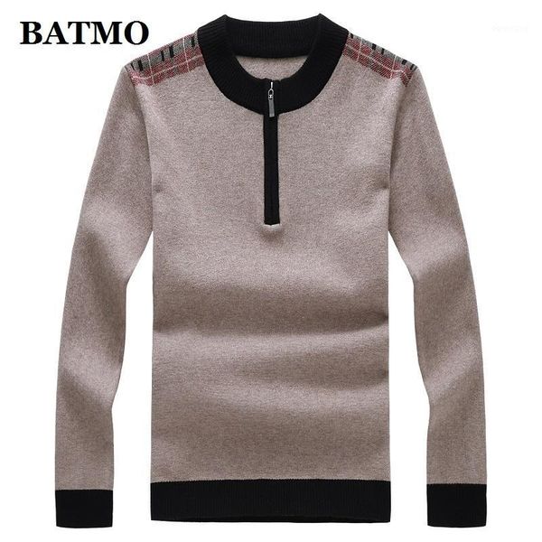 

batmo 2019 new arrival autumn sweater men,men's thicekd pullovers ,plus-size -8xl 99921, White;black
