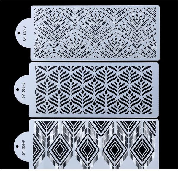

diy bohemian style plastic sugar sieve mold fondant printing mold hollow wedding cake edge decoration template baki qylcvc