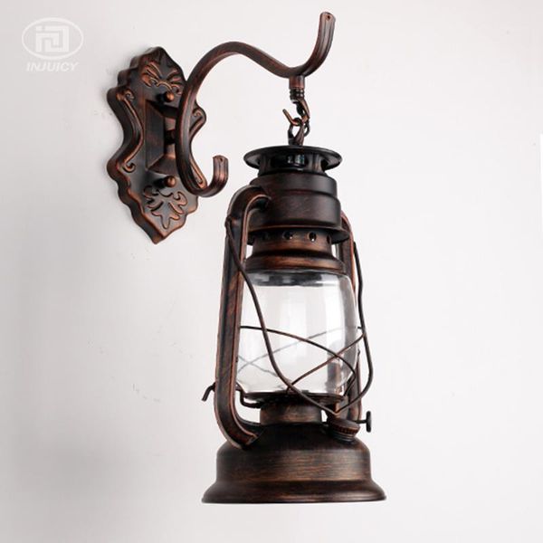 

vintage retro lantern lamp iron barn kerosene oil wall light industrial beside hallway bathroom outdoor waterproof wall lamps1