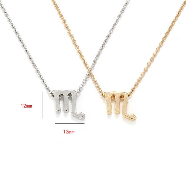 

12pcs/set zodiac 12 sign pendant necklace birthday gifts message card for women girl constellation charm necklaces