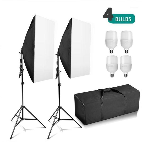 

zuochen pgraphy studio 4x 25w led softbox lighting stand kit p video light set1