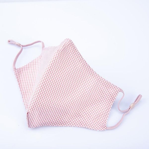 

designer print women washable earloop cotton check dustproof mask face fashion protective breathable reusable mask