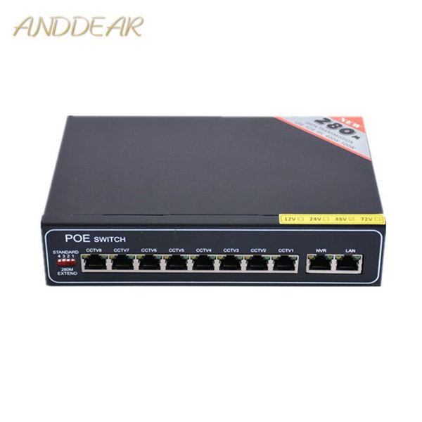 

network switches 48 v 8 port gigabit unmanaged poe switch 8*100/1000 mbps poort; 2*100/1000 up link 1*100/1000 sfp poort