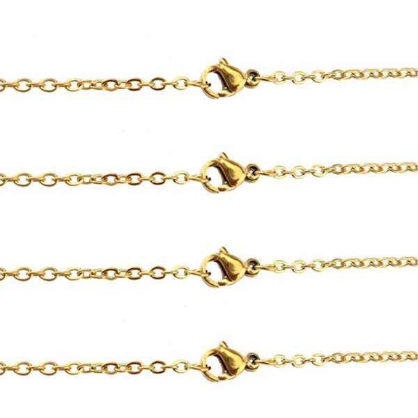 

5x / лот 2 мм нержавеющая сталь ожерелье 50 см 60 см 80 см 90см радуга серебряный золотой цвета золота цепочка ювелирные изделия jllicu, Silver