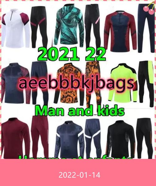 

man and kids soccer training suit jerseys enfant maillot de foot football jacket jogging child tracksuit1012, Black;yellow