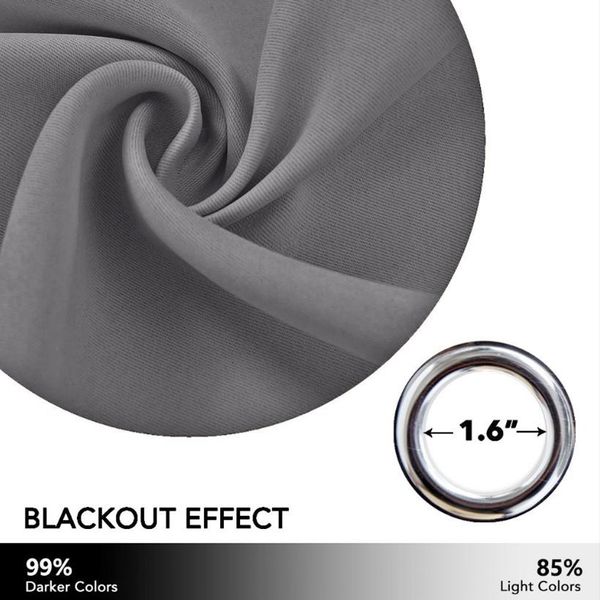 

qczx спальня blackout занавески занавески для занавески закрыть занавески занавески оконная обработка серые панели стержень карманные шторы