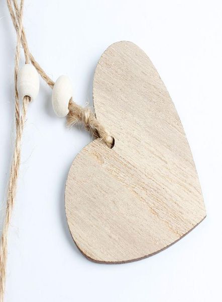 

2pcs christmas wooden pendant peach heart tree pattern ornaments pentagram hanging xmas new year home party decor kids gifts wmtlgf