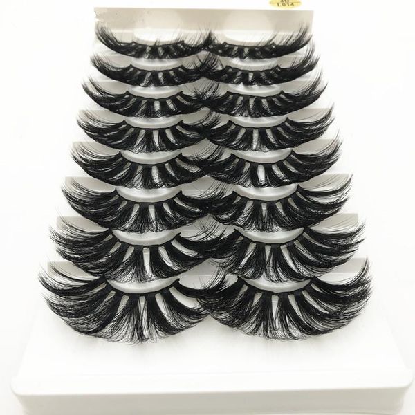 

false eyelashes 8 pairs of 3d thick soft mink makeup wholesale eyelash tools