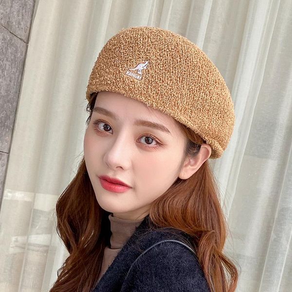

star net red day into the hat two wearing cap beret 2020 new autumn and winter warm korean version of the children's hat, Blue;gray