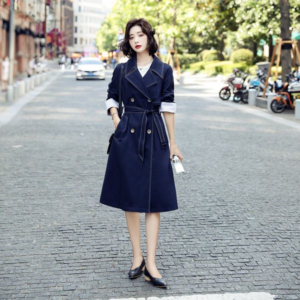 

outono/inverno 2020nova moda coreana estilo britnico casaco, Black