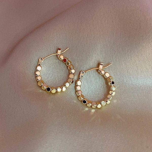 

hip-hoop earrings 2021 trend womens earrings made of small metal squares fashion unusual jewelry unusual girl, Silver