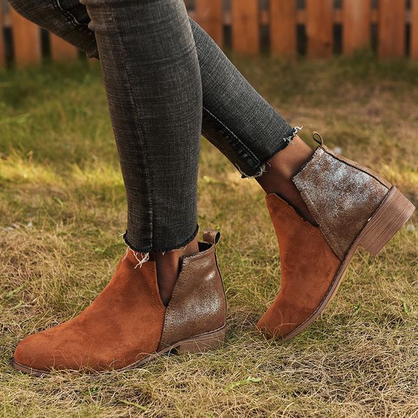 

women's plus size chunky heel casual single shoes 2020 new style for autumn and winter women's boots fashion winter boots c1120, Black