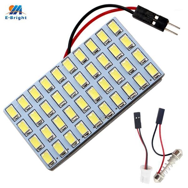 

emergency lights ym e-bright 2 pcs panel 5730 40 smd car led light 12v 2w dome with t10 + festoon adapters reading lightstrunk lamps 800lm1