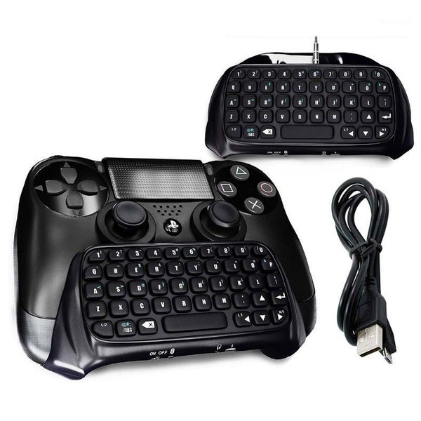 

2020 new black abs bluetooth wireless keyboard chatpad controller gamepad for playstation 4 ps4 uk 20201