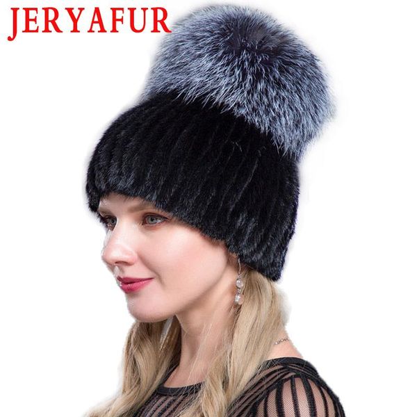 

jeryafur russian fashion hat fashion winter women's cap ski cap fur, Blue;gray