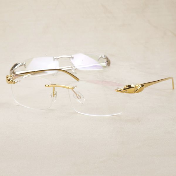 

cmu1 reading women glass frame panther fingerprint transparent carter fashion decoration for luxury glasses computer lsiqj, White;black