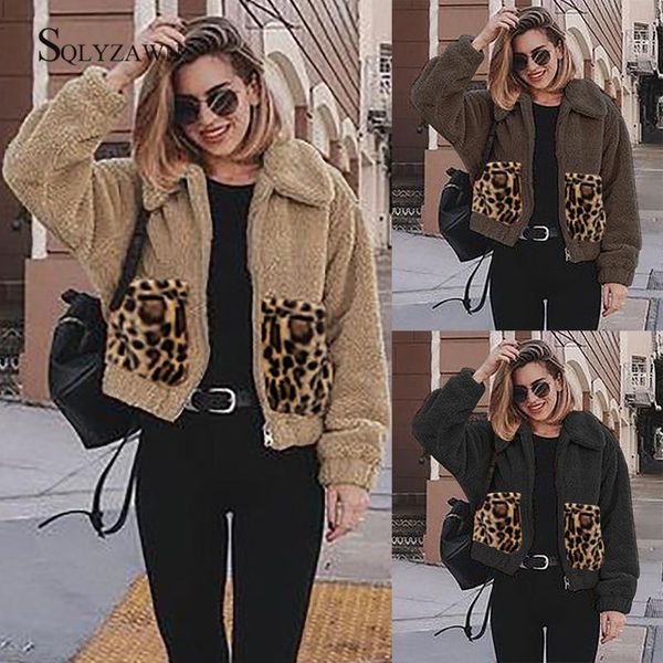 

2020 elegant womens ladies warm plush coat jacket plush overcoat solid colors long sleeve thick casual cardigan outerwear, Black