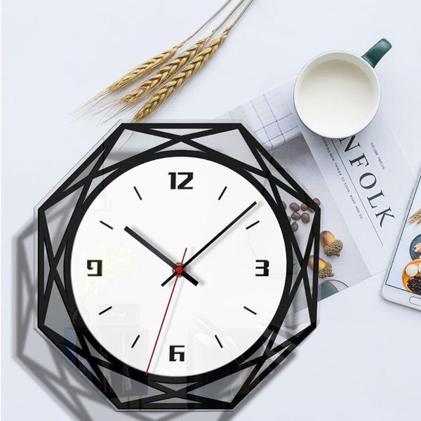 

wall clocks nordic style clock modern design silent transparent acrylic fashion watch for living room home office decor /c