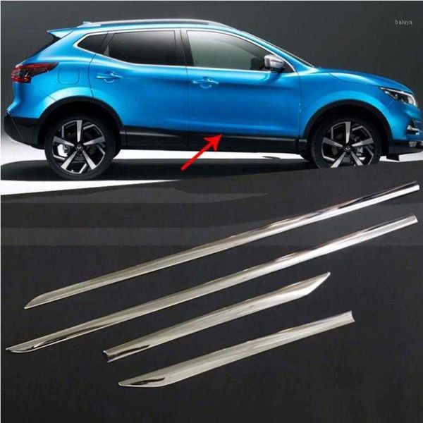

other interior accessories fit for qashqai 2021 chrome abs door side line garnish body molding cover protector trim1