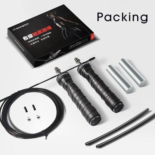 

fitness speed jump rope weight skip ropes adjustable cable steel non slip handle professional gym exercise fitness training wmtfgq