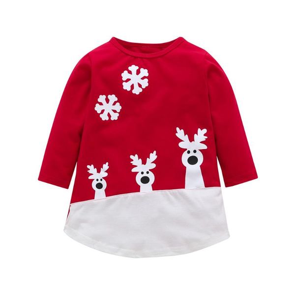 

girl's dresses toddler 2021 baby girl long sleeve dress autumn winter kids cute christmas clothes girls birthday princess, Red;yellow
