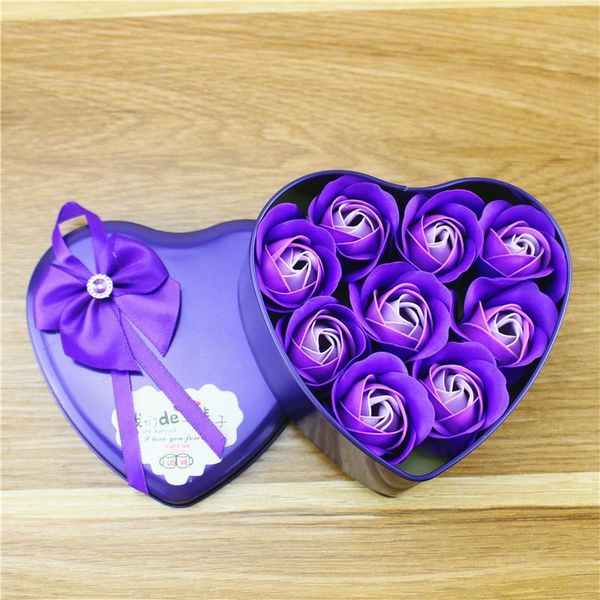 

9 pcs scented rose flower petal bath body soap wedding party gift