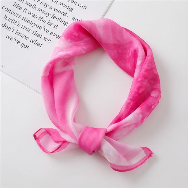 

2020 new chiffon square scarf lady hair neck foulard shawl print head wraps women bandana fashion female silk bag scarves summer wmtzoh, Blue;gray