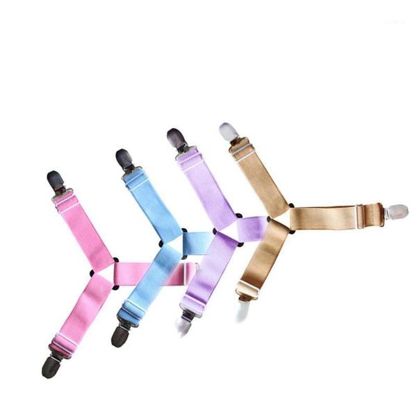 

4pcs/set elastic bed sheet clips adjustable heavy duty grippers straps suspender1