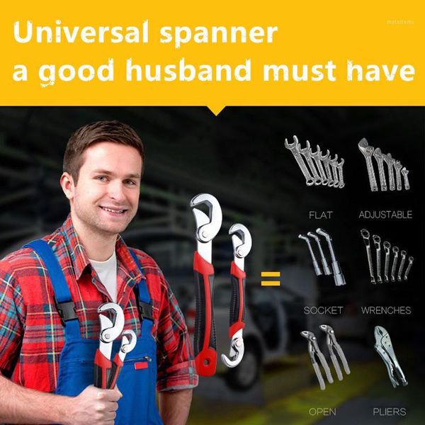 

2pcs 8-34.5mm wrench set universal keys multi-function adjustable portable torque ratchet oil filter spanner hand tools1