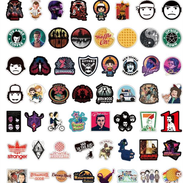 

fedex shipping wholesale 100pcs/pack strange things stickers for water bottle car luggage lapskateboard bicycle decal kids gifts