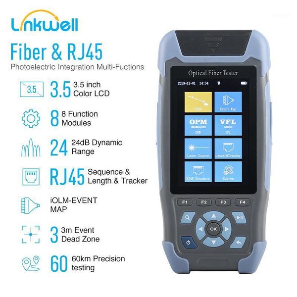 

mini otdr fiber optic reflectometer with 9 functions vfl ols opm event map 24db for 64km cable ethernet fiber cable tester otdr1