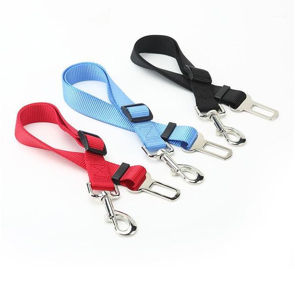 

dog collars & leashes pet cat car seat belt adjustable leash traction belts cushioning for small medium dogs travel clip supplies 3 color1