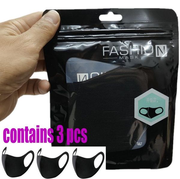

packaging reusable designer face mask luxury retail individual protective dustproof kpop washable cloth cotton mas