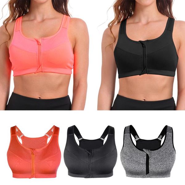 

gym clothing women sports bra high impact support workout yoga absorber black, White;black