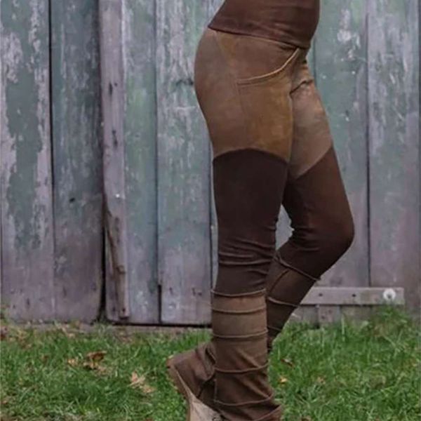 

women's high waist folding elastic casual pants in autumn of 2019, Black;white