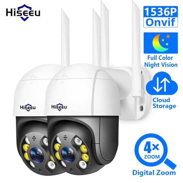 

hiseeu 3mp ip camera wifi wireless outdoor full color night vision 2mp ptz ip camera audio network onvif cctv surveillance