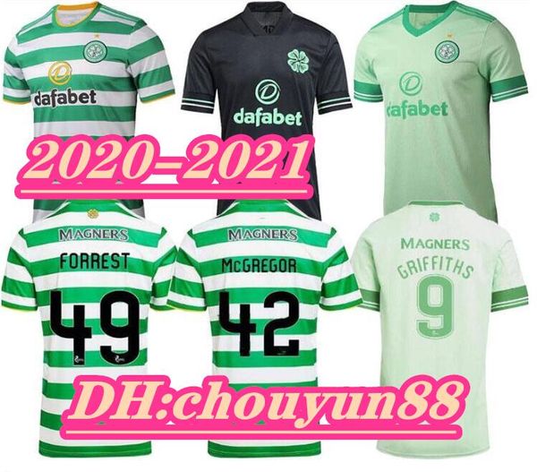 

2021 celtic fc soccer jerseys mcgregor griffiths 20 21 klimala forrest brown rogic christie edouard men + kids football shirts, Black