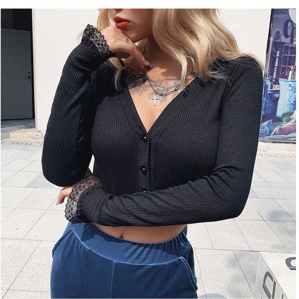 

yoga outfits lady black and white short lace athletic wear button cardigan v neck transpirable running fitness training, White;red