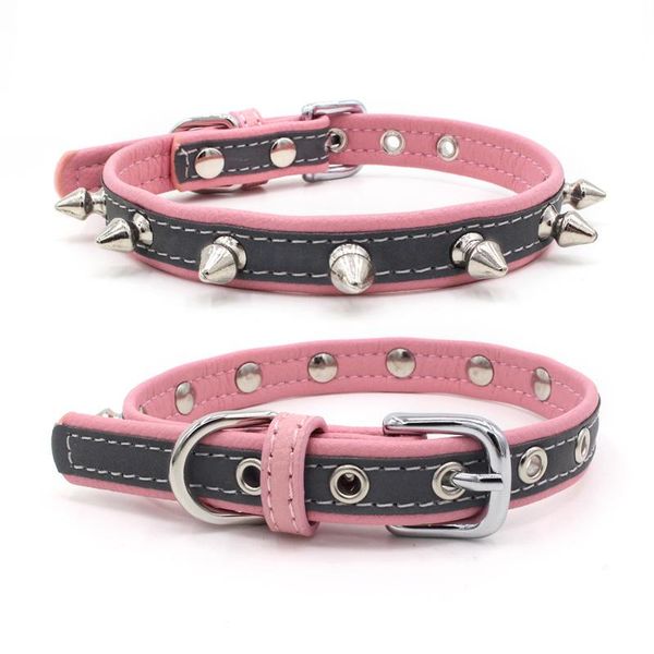 

classic spike dog collar fashion microfiber collar for small/medium dogs spike necklack dog supplies pet products q wmtsms