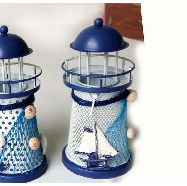 

средиземноморский стиль железный маяк украшения мишура бытовой орнамент креативный железный маяк подсвечник домашнего декора 1 jllheo