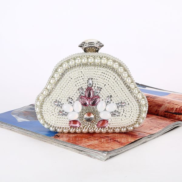 

fashion rhinestone pearl dinner evening party bag for ladies dress banquet bag chiain clutch purse